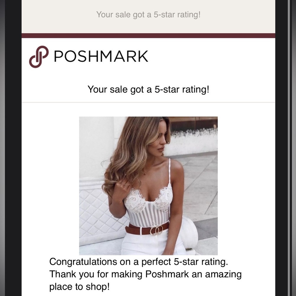 White bodysuit with adjustable straps small NWT - Picture 6 of 8